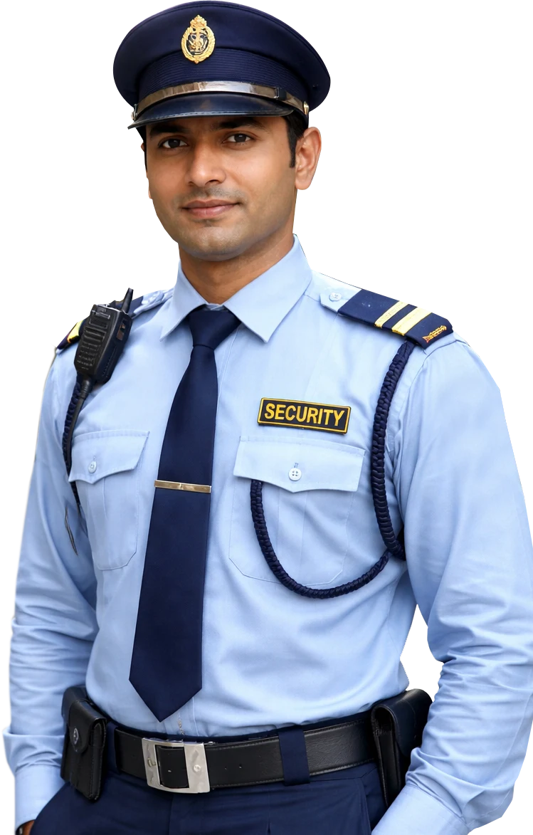 Uniformed security professional